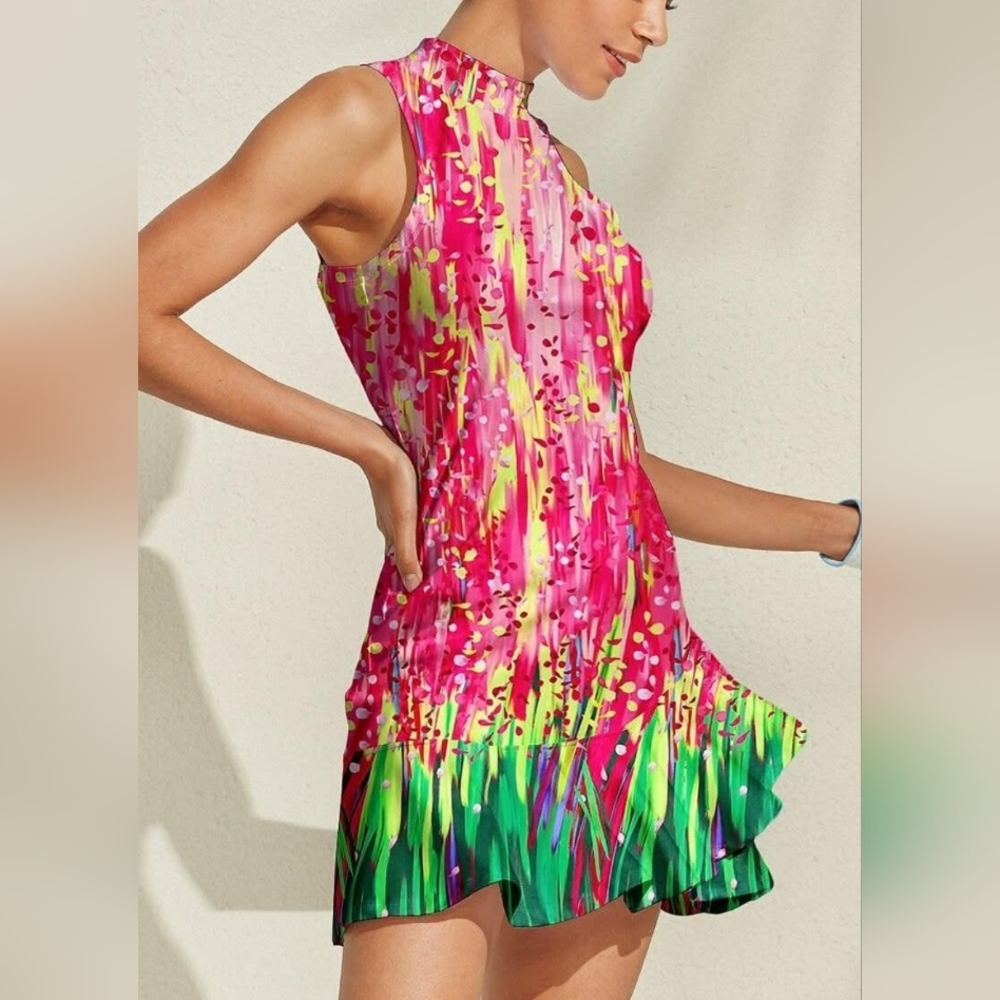 Acegolfs Inked Skins Ruffle Dress